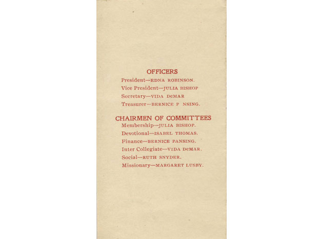 YWCA Back Cover from Julia Bishop's collection
